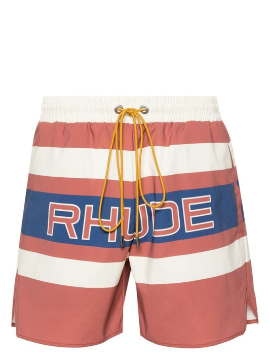 Orange Pavil Logo-print Shorts
