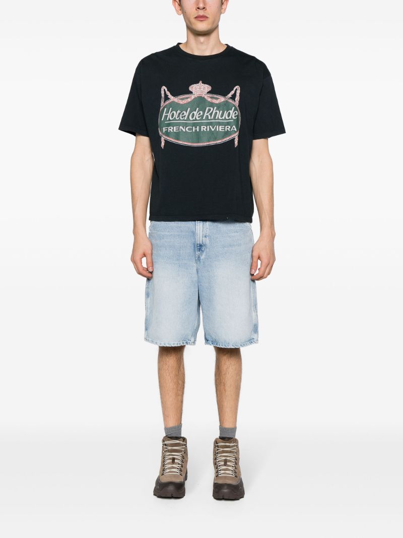 Black Riviera Cotton T-shirt