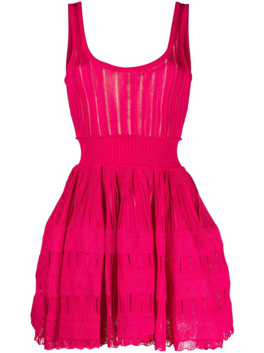 Pink Crinoline Ribbon Mini Dress