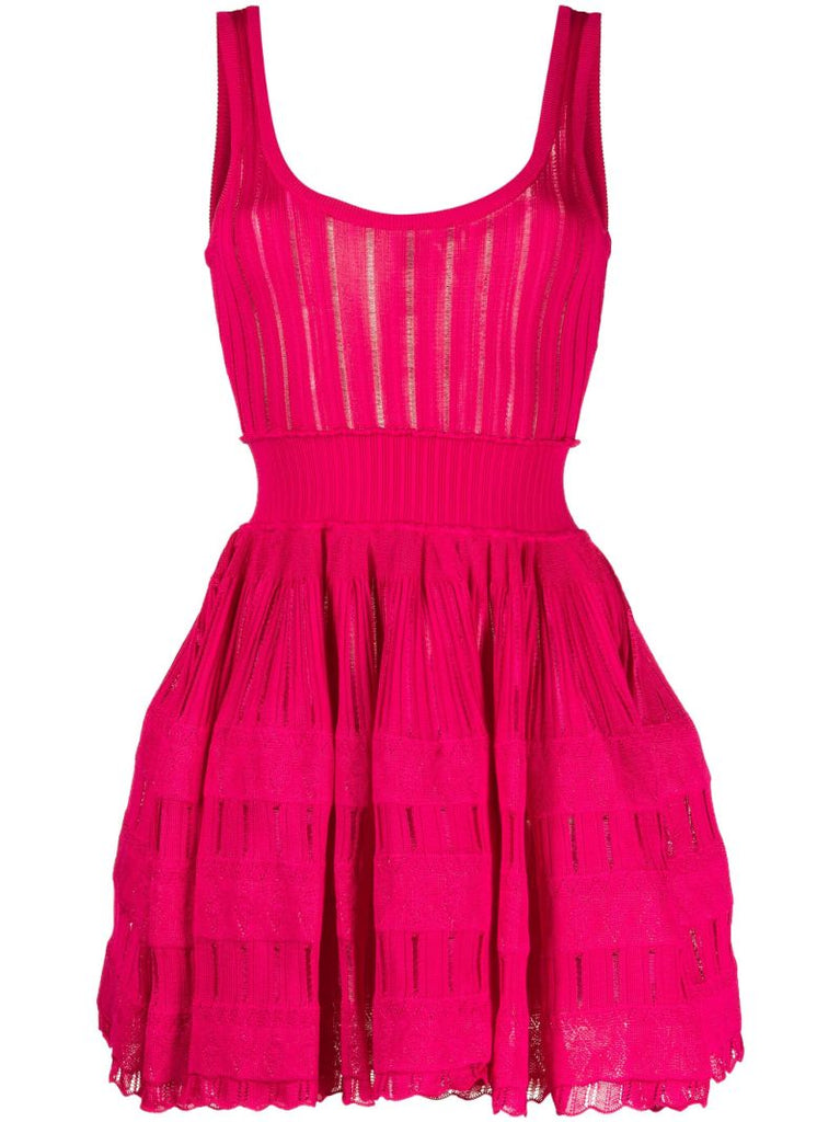Pink Crinoline Ribbon Mini Dress