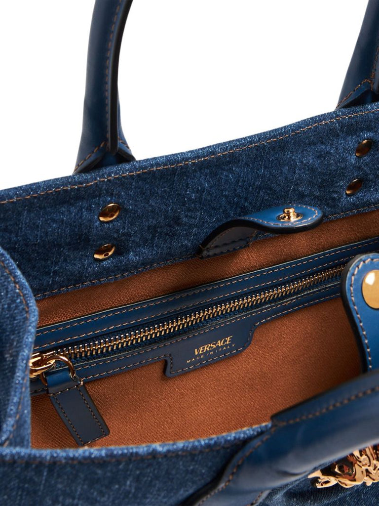 Blue La Medusa Small Tote Bag
