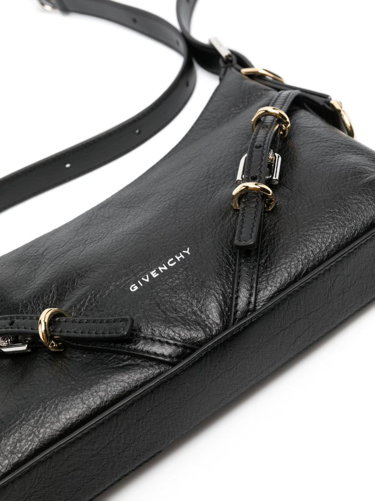 Black Voyou Mini Leather Shoulder Bag