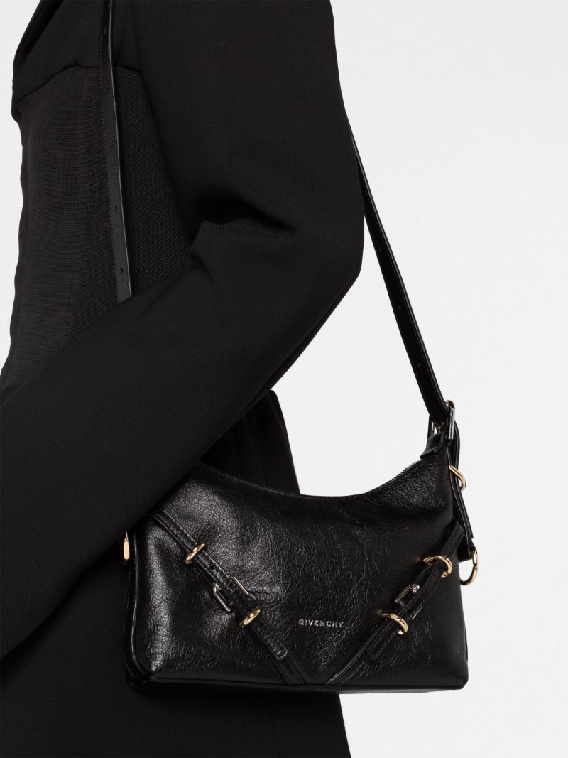 Black Voyou Mini Leather Shoulder Bag