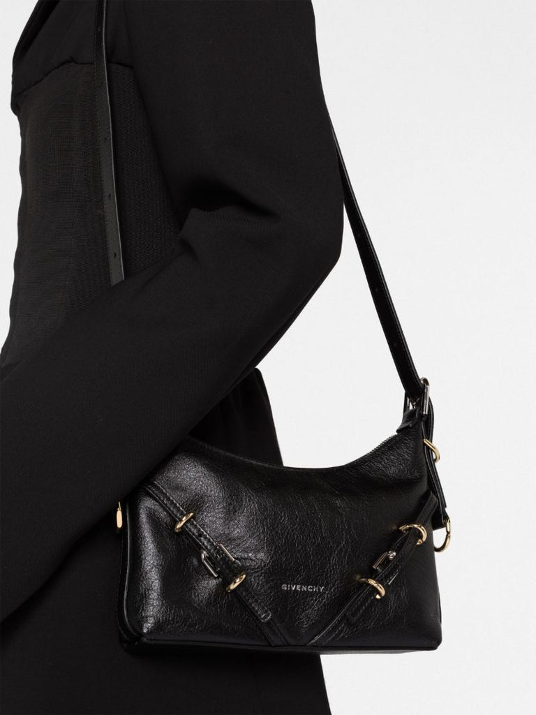 Black Voyou Mini Leather Shoulder Bag