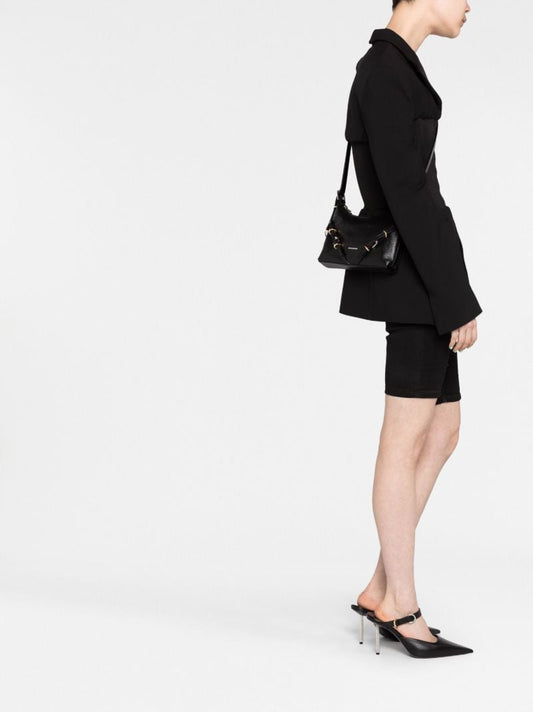 Black Voyou Mini Leather Shoulder Bag