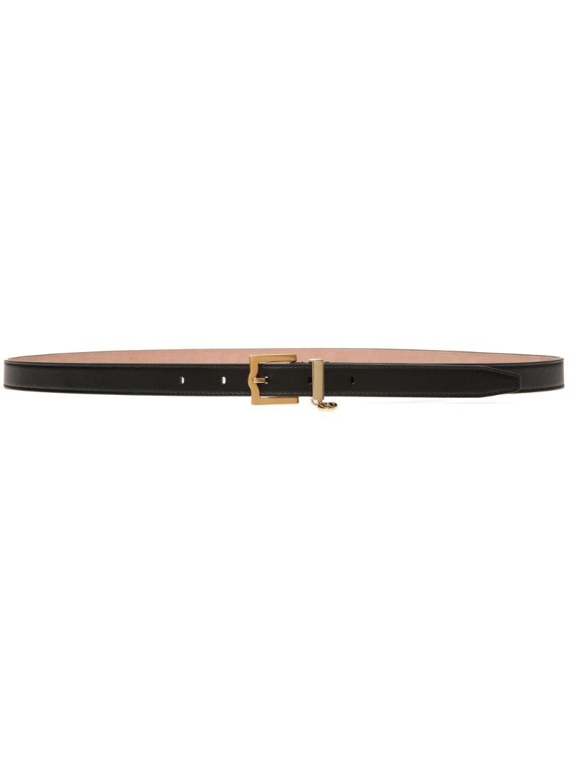 Black Baroque Leather Belt