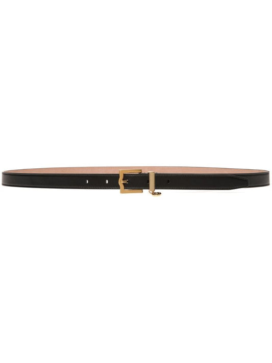 Black Baroque Leather Belt
