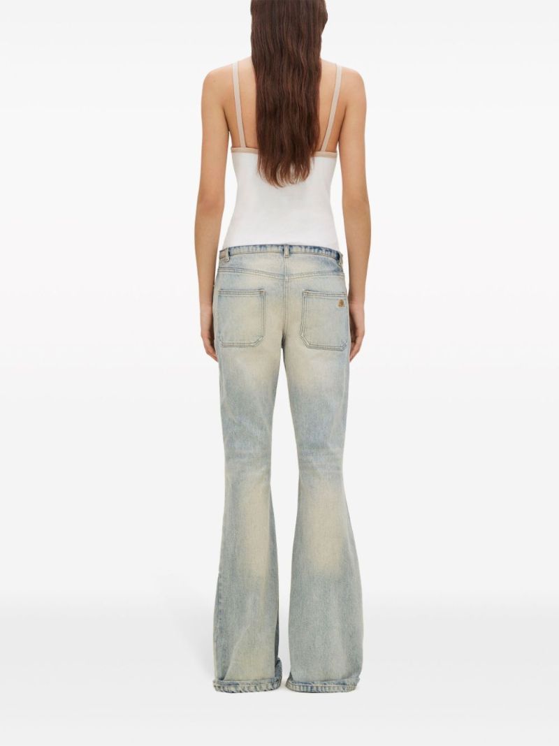 White Contrast-trim Cotton Tank Top