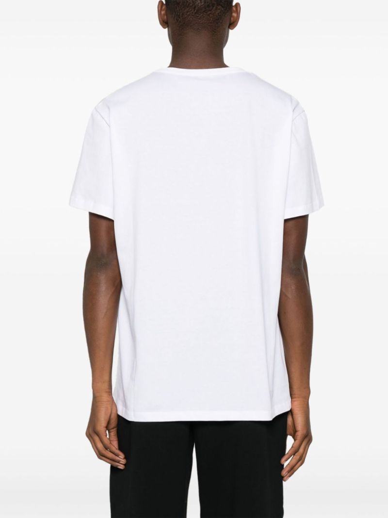 White Skull-print Cotton Shirt