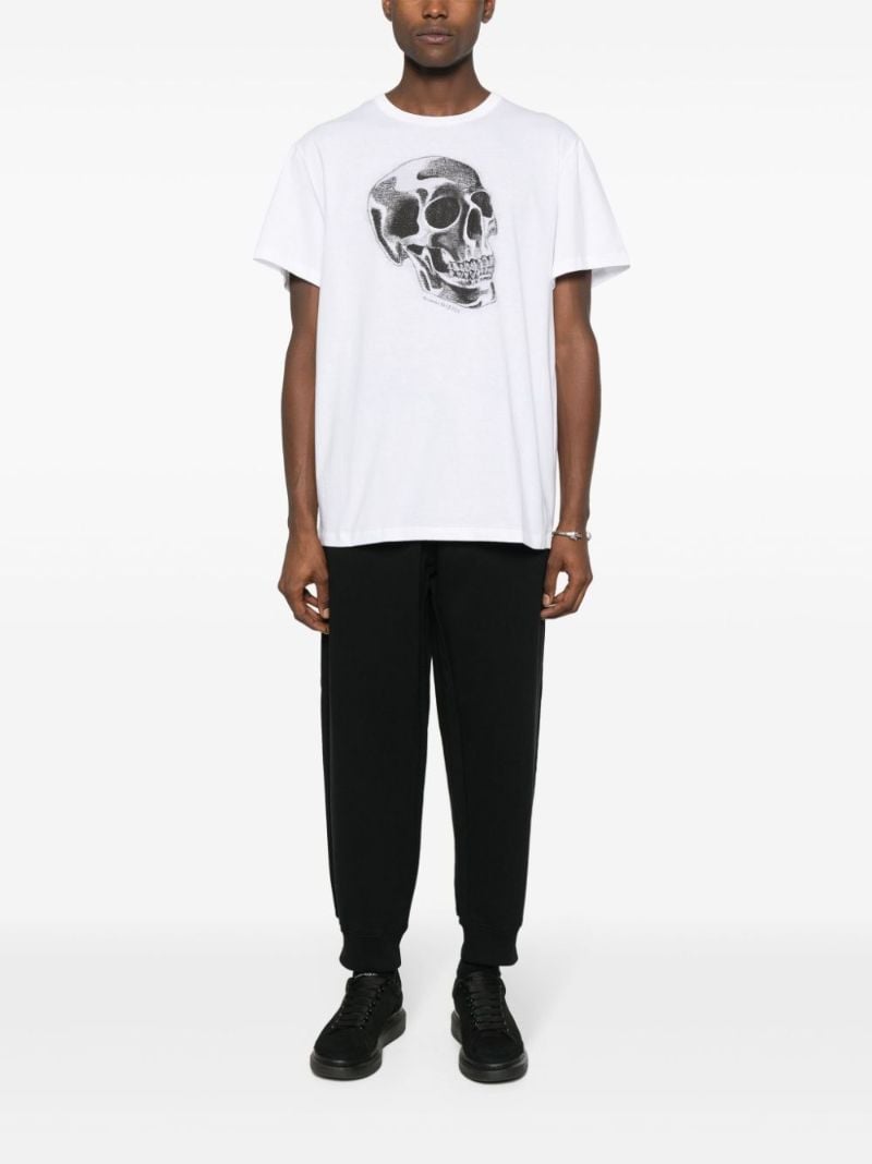 White Skull-print Cotton Shirt