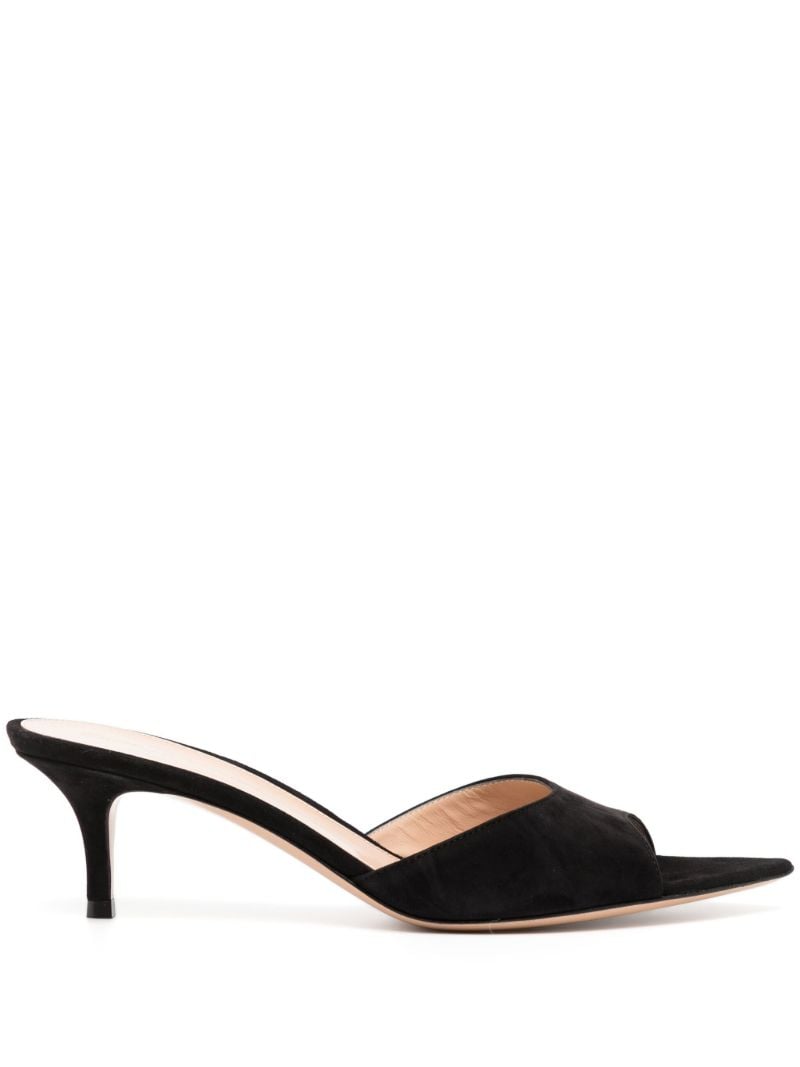 Black Elle 55 Suede Mules