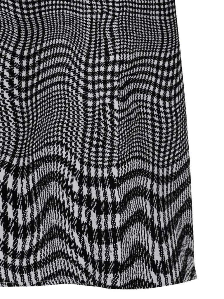 Black Single-breasted Houndstooth Coat