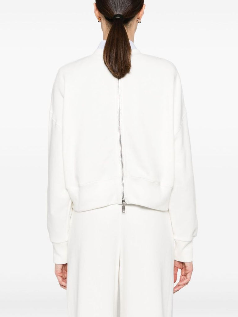 White Interlocking G Cotton Sweatshirt