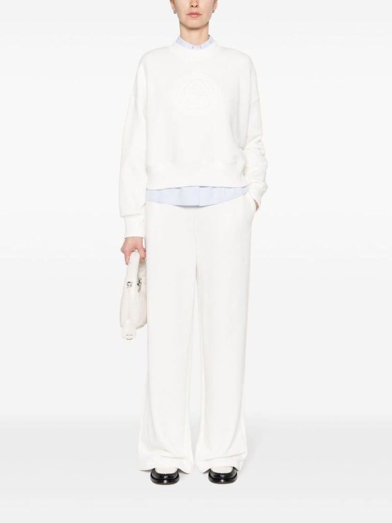 White Interlocking G Cotton Sweatshirt