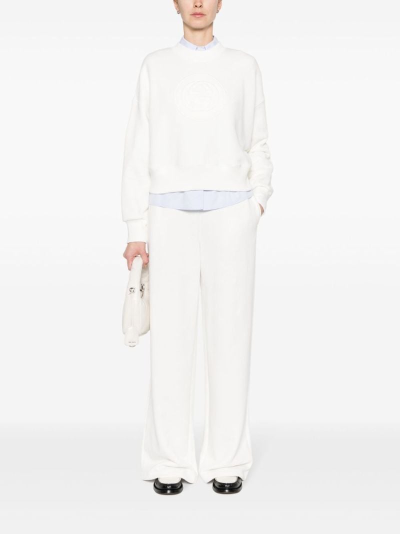 White Interlocking G Cotton Sweatshirt