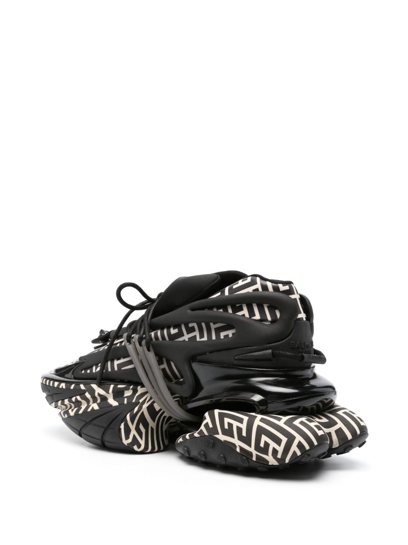 Black B-bold Monogram-print Leather Sneakers