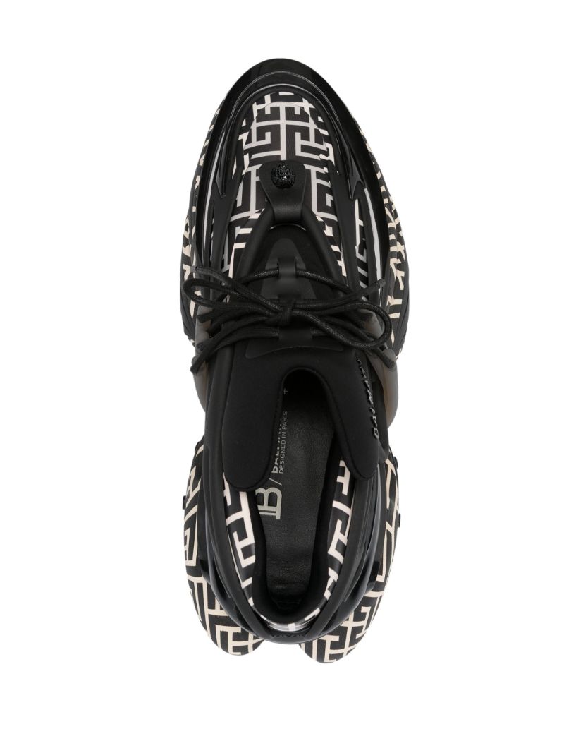 Black B-bold Monogram-print Leather Sneakers