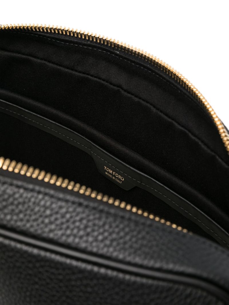 Black Logo-appliquÃ_x0083_Â© Leather Briefcase