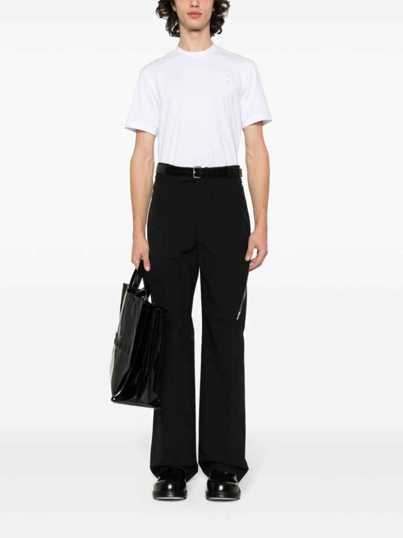 White Logo-appliquÃ_x0083_Â© Cotton T-shirt