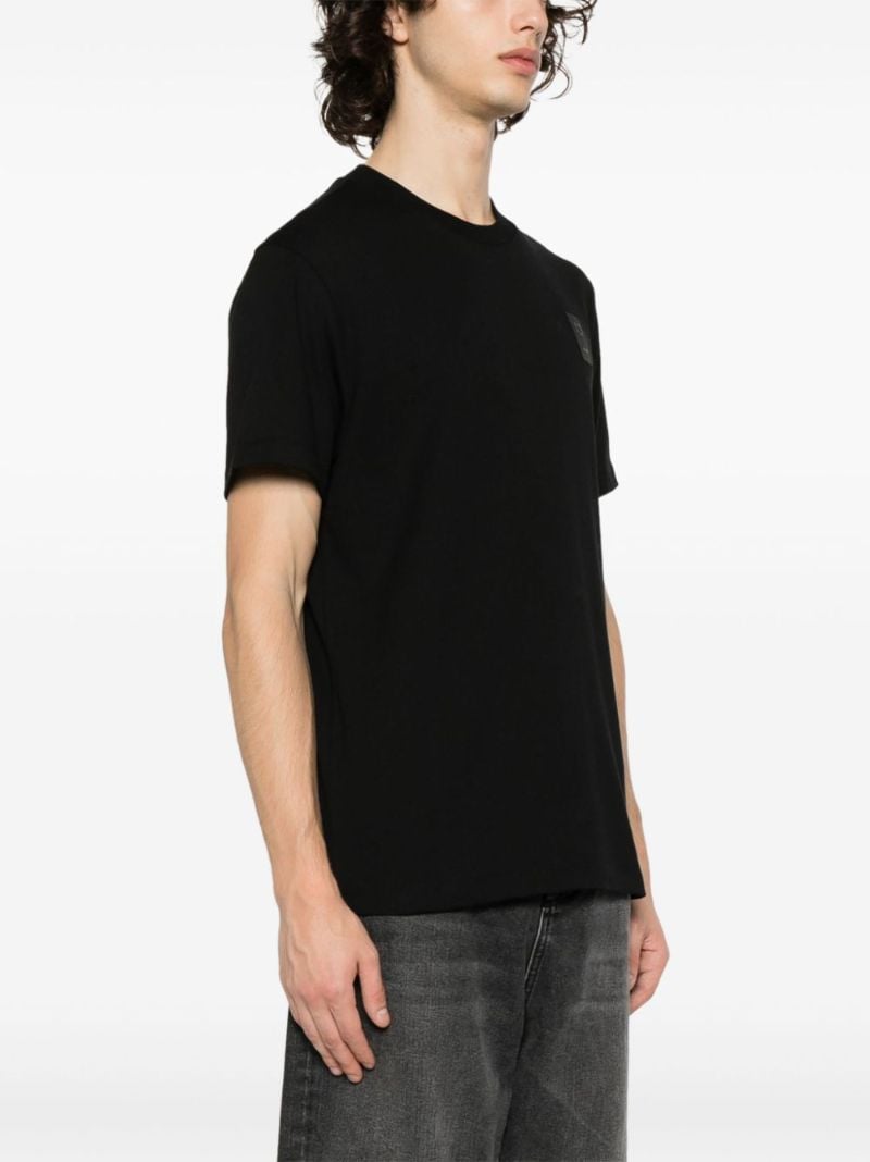 Black Gancini Applique Cotton T-shirt