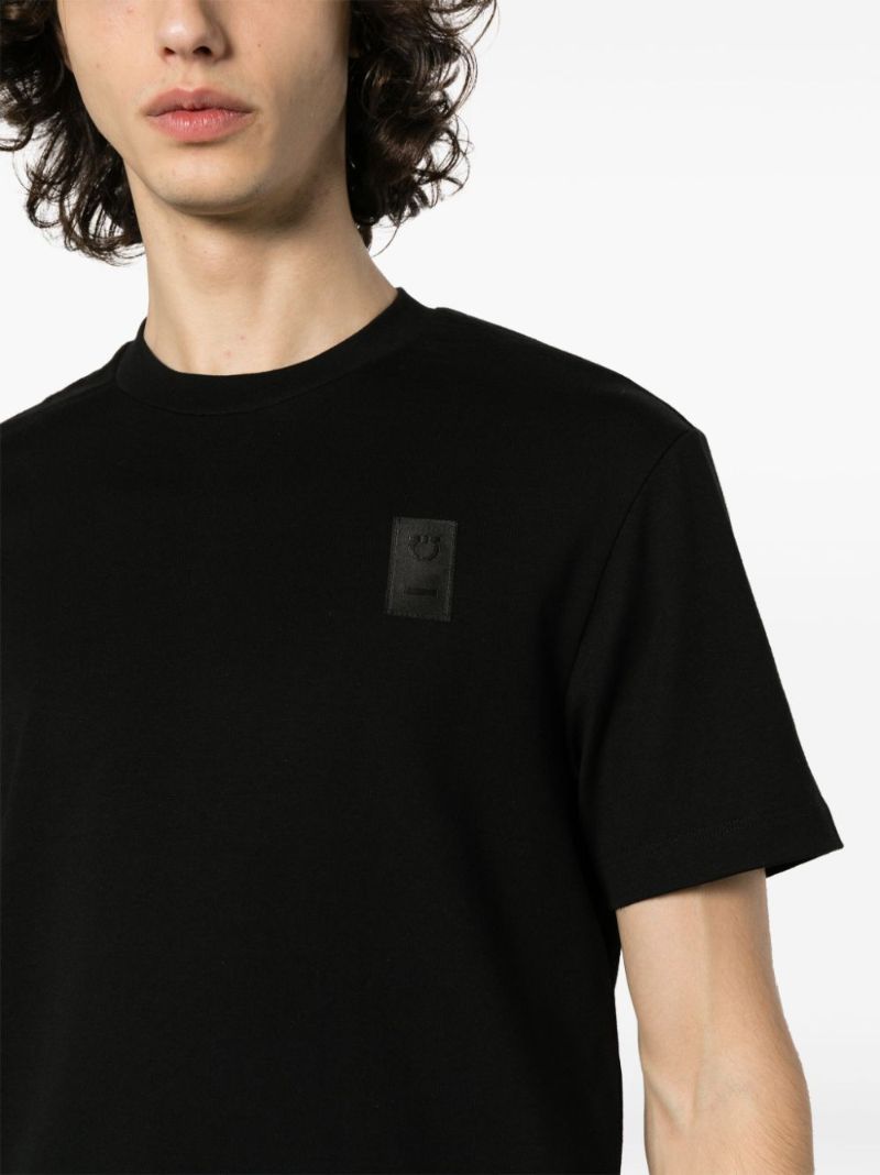 Black Gancini Applique Cotton T-shirt