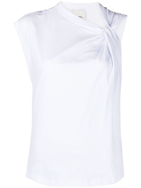 White Nayda Knotted T-shirt