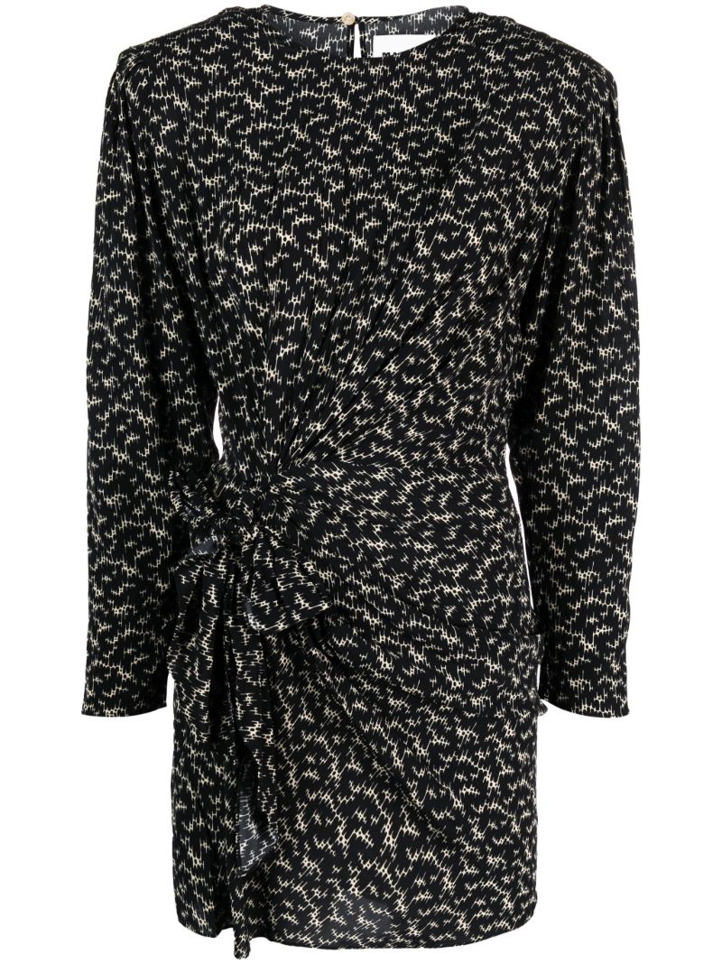 Black Dulce Abstract-print Mini Dress