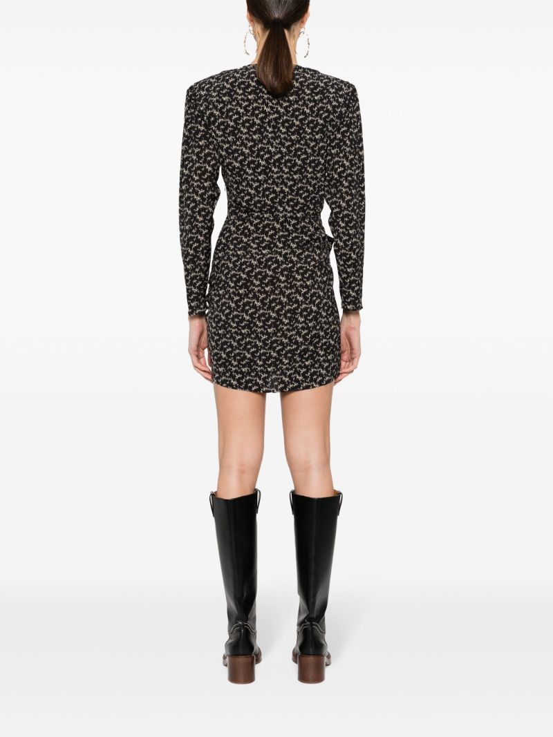 Black Dulce Abstract-print Mini Dress