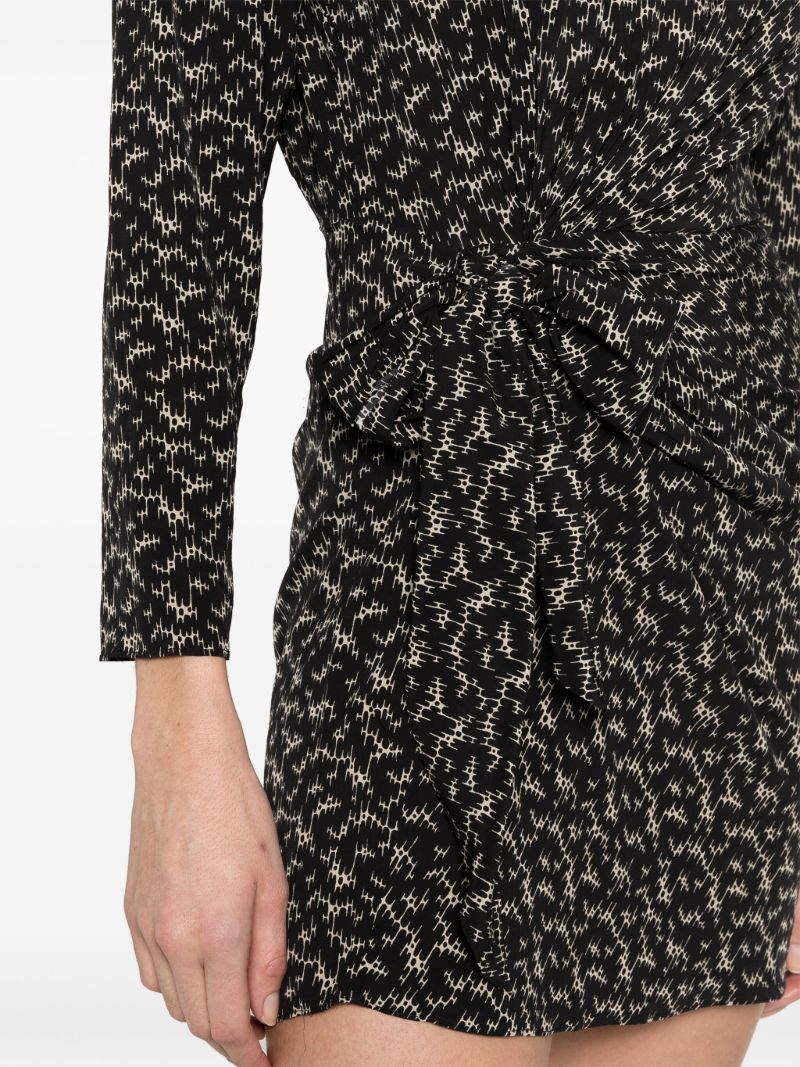 Black Dulce Abstract-print Mini Dress
