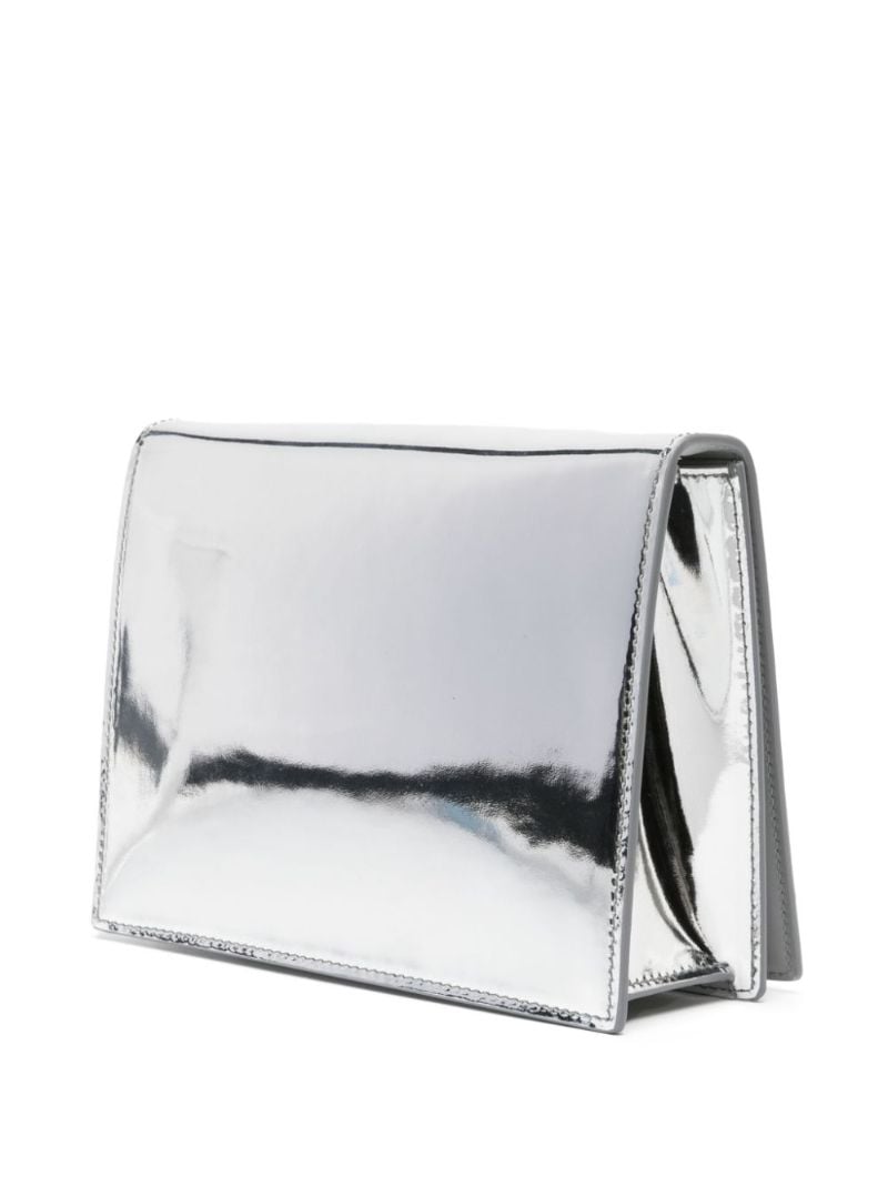 Silver-tone Dg Logo Leather Cross Body Bag