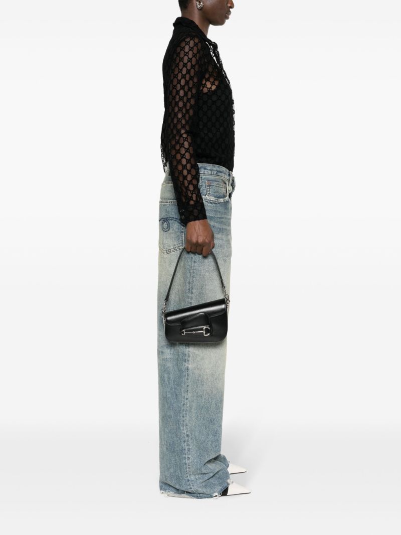 Black Gucci Horsebit 1955 Mini Shoulder Bag