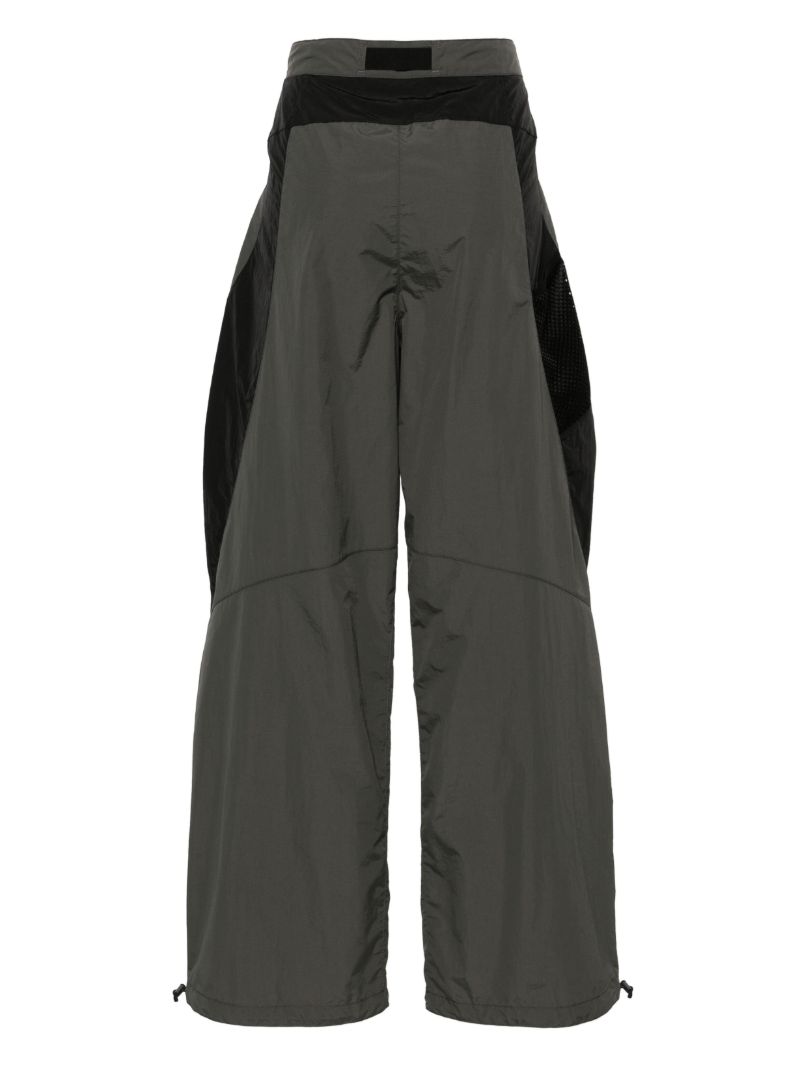 Grey Wide-leg Panelled Track Pants