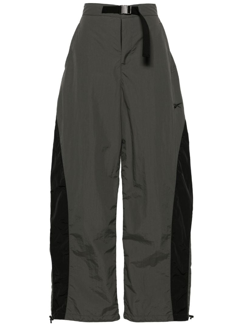 Grey Wide-leg Panelled Track Pants