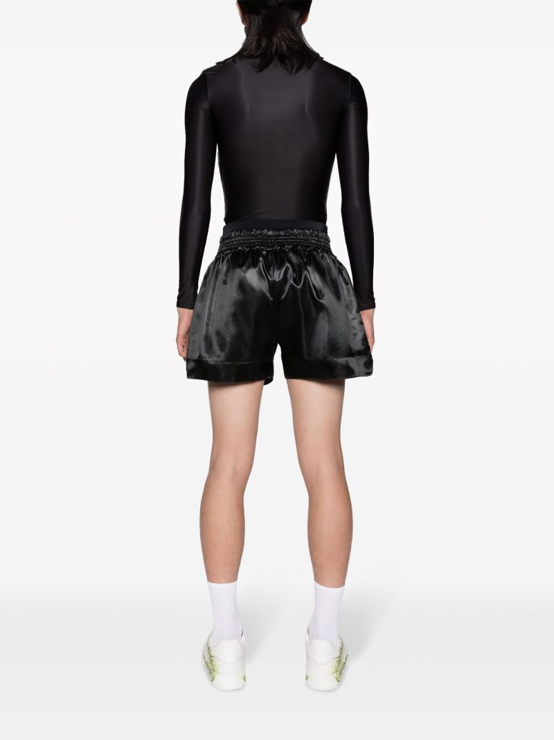 Black Vector-print Scoop-neck Bodysuit