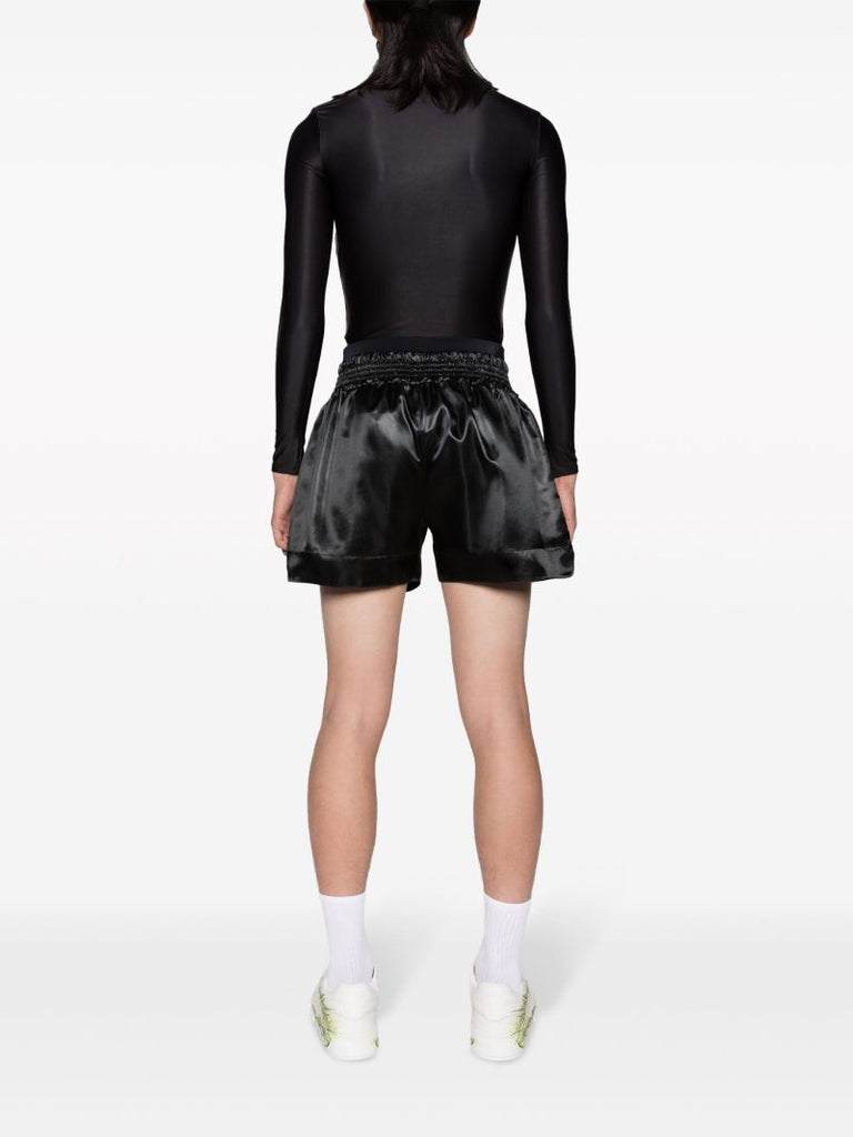 Black Vector-print Scoop-neck Bodysuit
