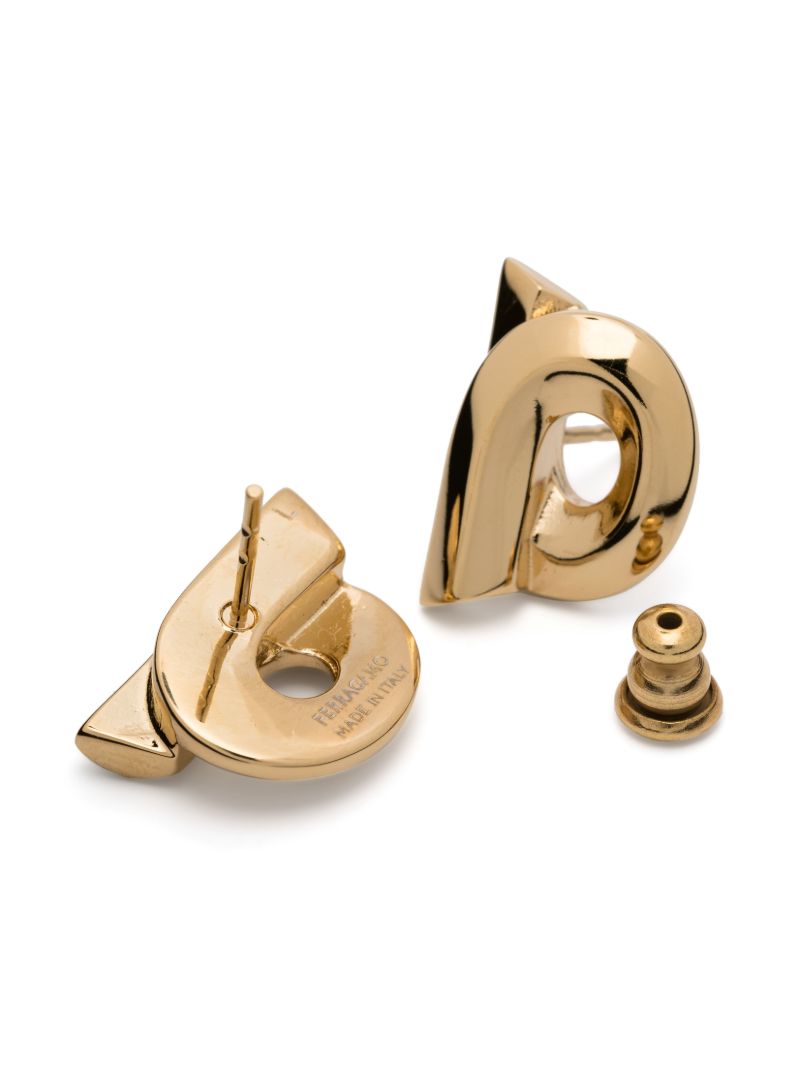 Gold-tone Gancini Stud Earrings