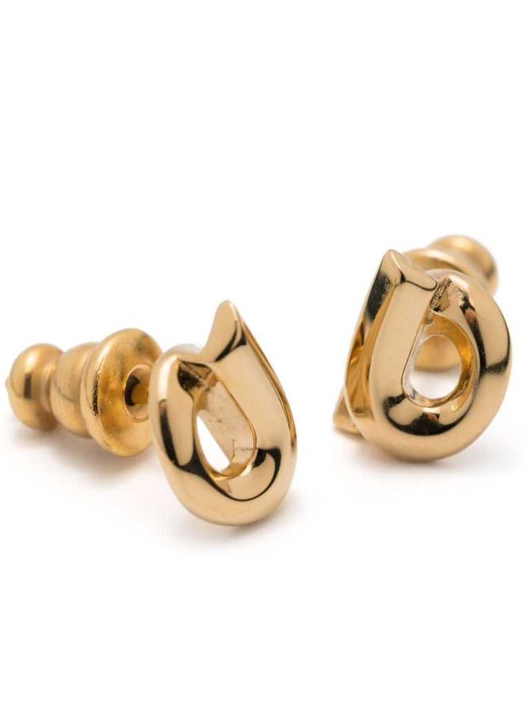 Gold-tone Gancini 10 Stud Earrings
