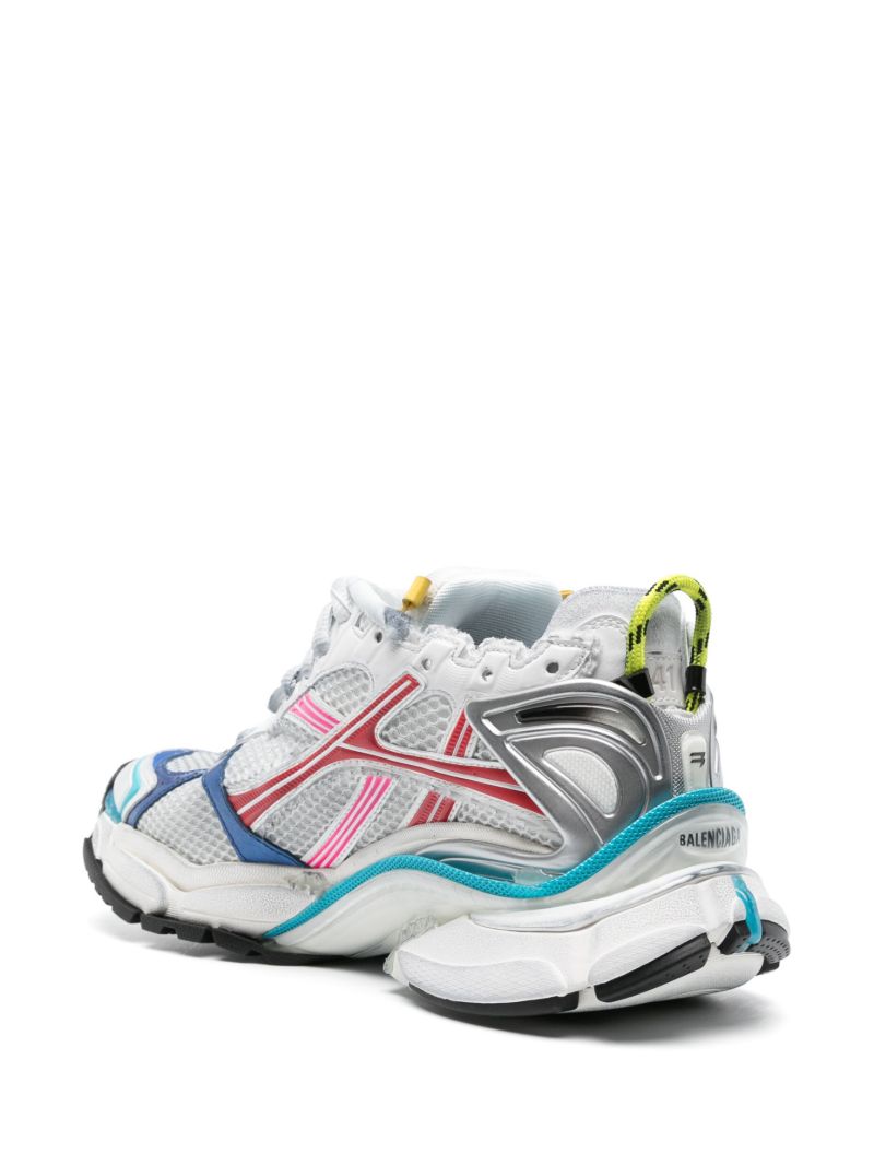 White Runner Panelled Sneakers