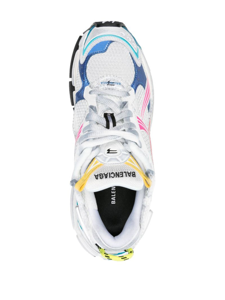 White Runner Panelled Sneakers