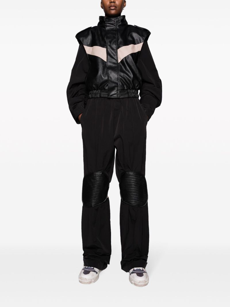 Black Kneepads Track Pants