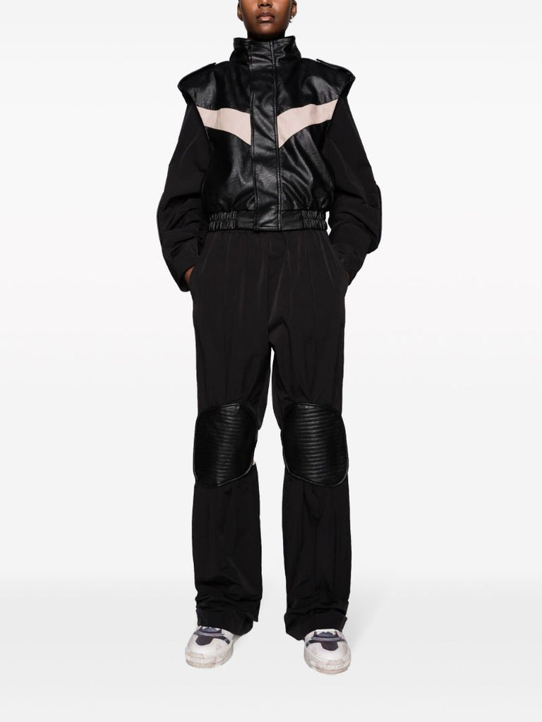 Black Kneepads Track Pants