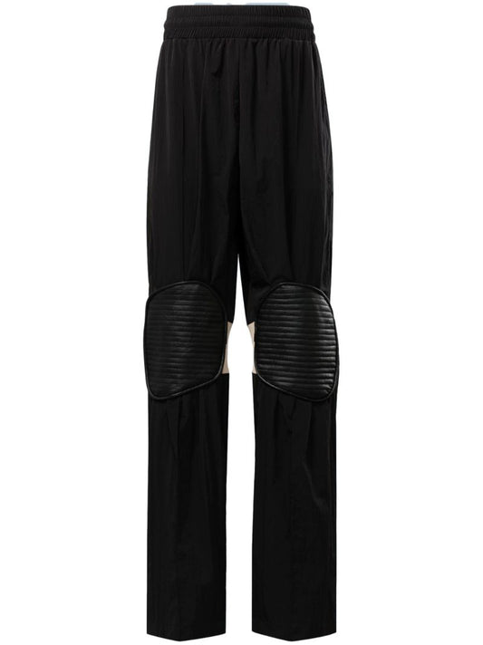 Black Kneepads Track Pants