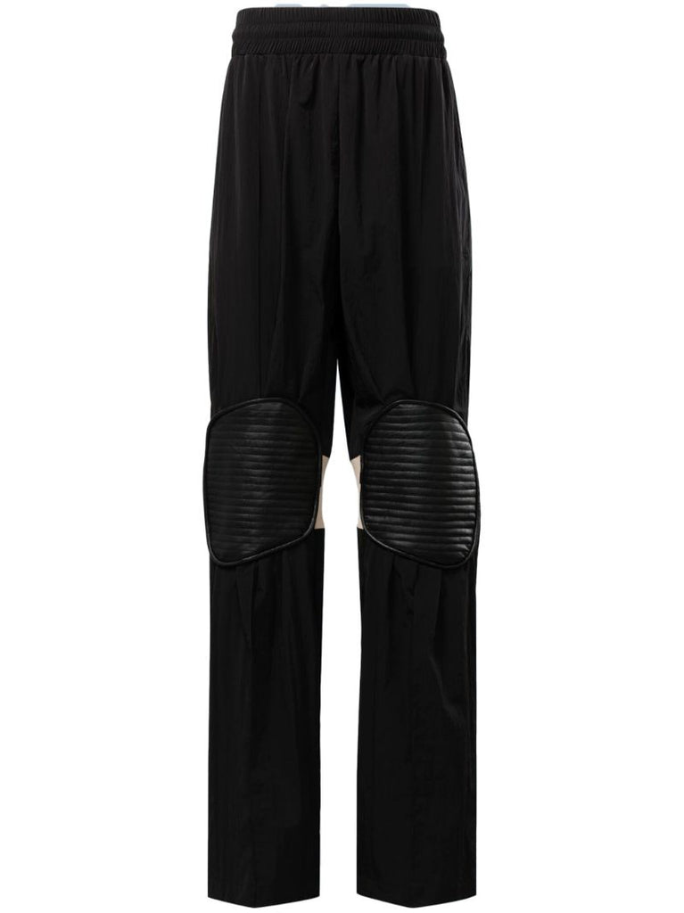 Black Kneepads Track Pants