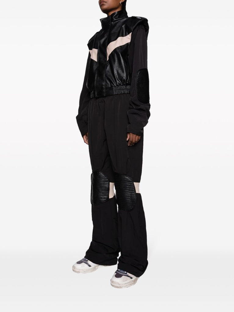 Black Kneepads Track Pants