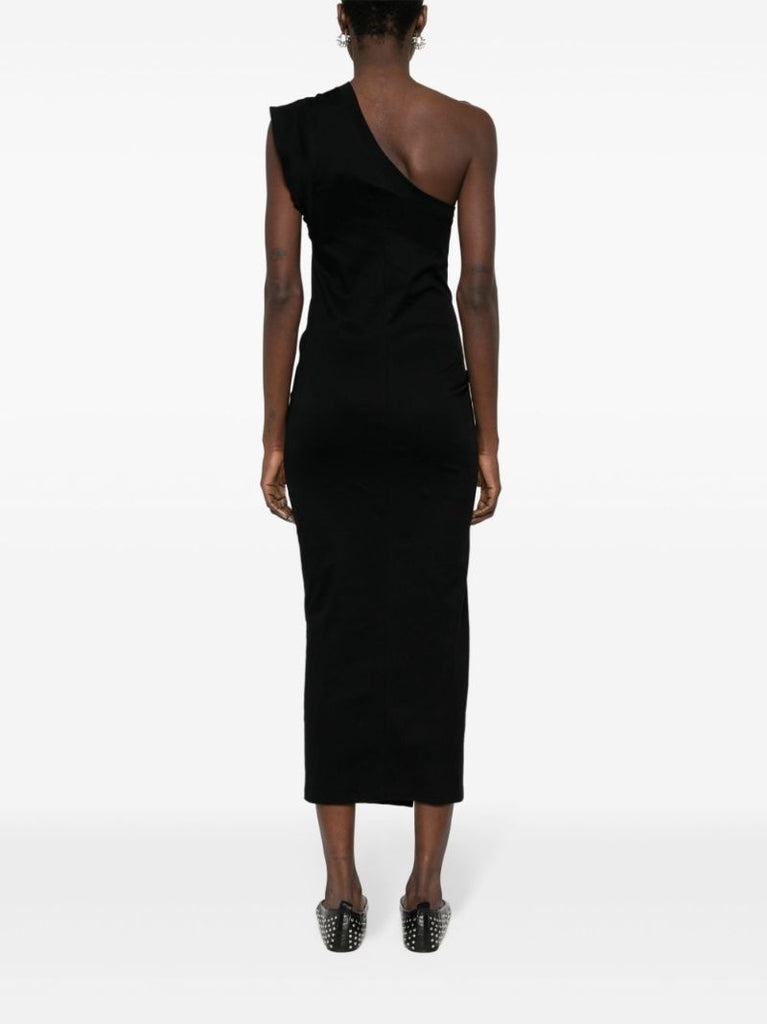 Black Maude One-shoulder Dress