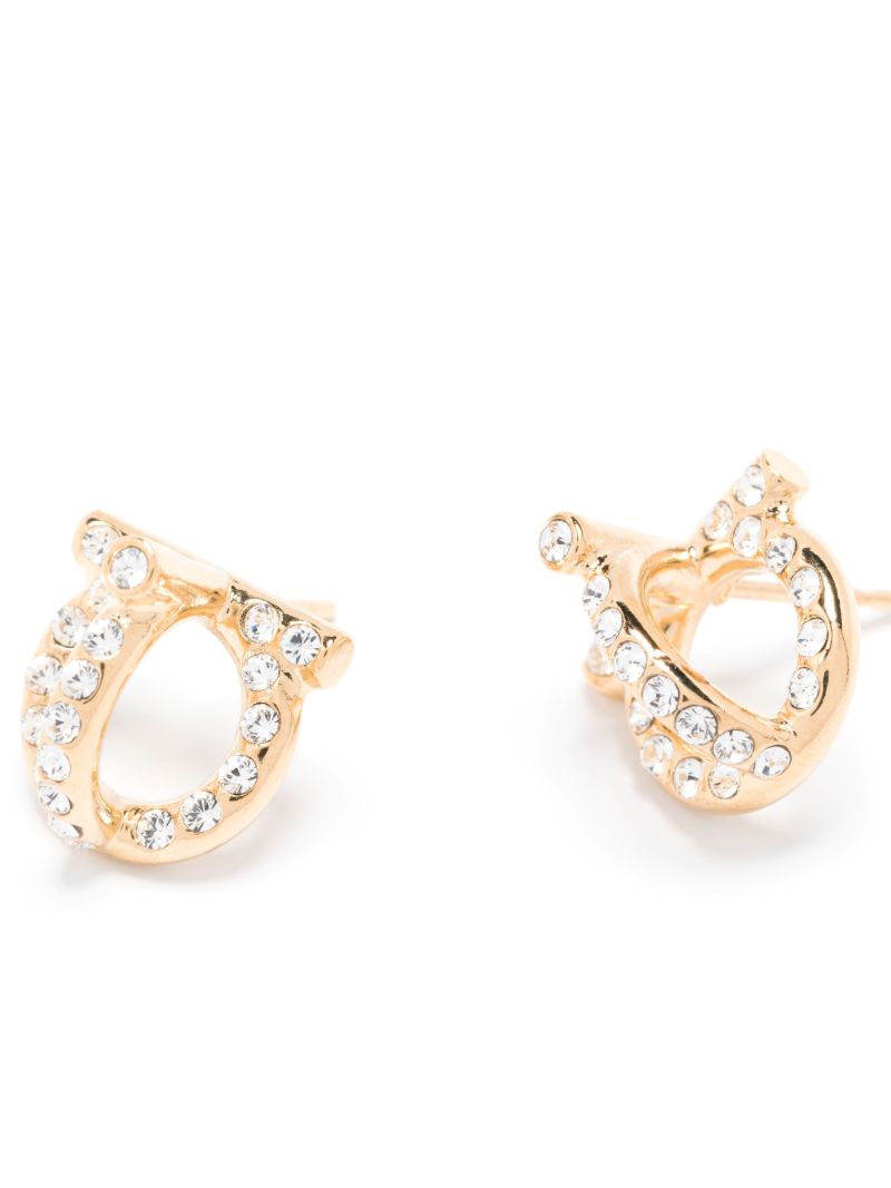 Gold-tone Gancini Crystal-embellished Earrings