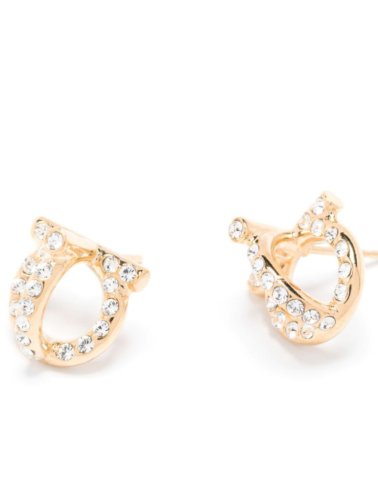 Gold-tone Gancini Crystal-embellished Earrings