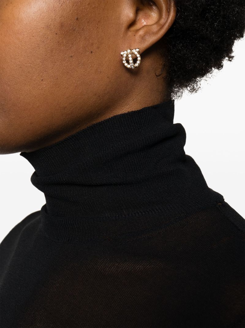 Gold-tone Gancini Crystal-embellished Earrings