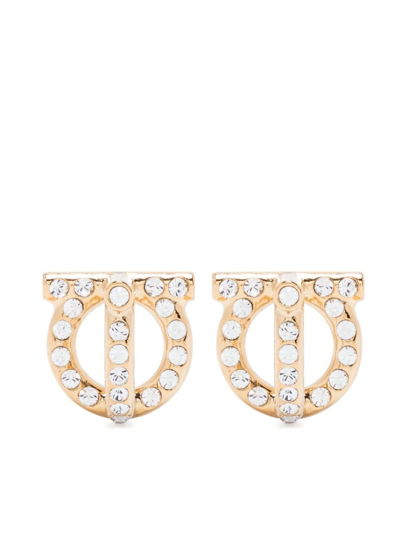 Gold-tone Gancini Crystal-embellished Earrings