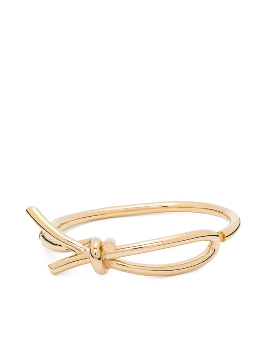 Gold-tone Asymmetric Bow Bracelet